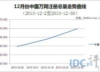 2013中国域名注册商报告：万网新增15.6万域名