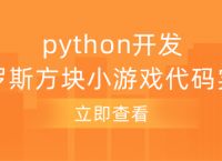 python开发俄罗斯方块小游戏代码实例
