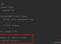 前端技术：解决执行npm install提示 xxx packages are looking for funding run `npm fund` for details的问题 详述npm fund