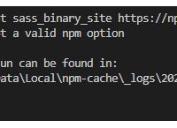 ’sass_binary_site‘ is not a valid npm option问题的产生原因及解决办法