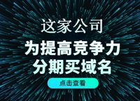 为奠定公司未来发展基础，提高业内竞争力，就算分期也要买域名！