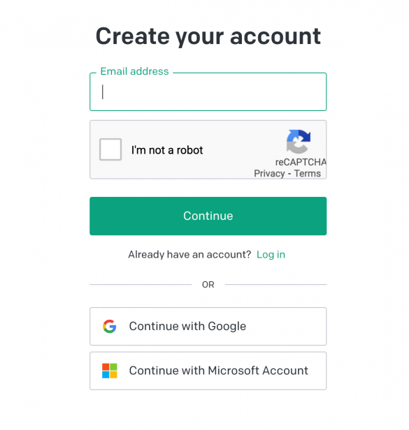 chatGPT 可以用 Google 来登入，所以相当方便，我自己也是使用 Google 账号登入