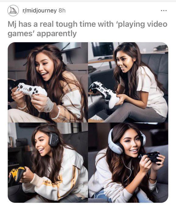 图像中的女性手里拿着的并不是正常的 PS5 手柄.jpeg 图像中的女性手里拿着的并不是正常的 PS5 手柄.jpeg