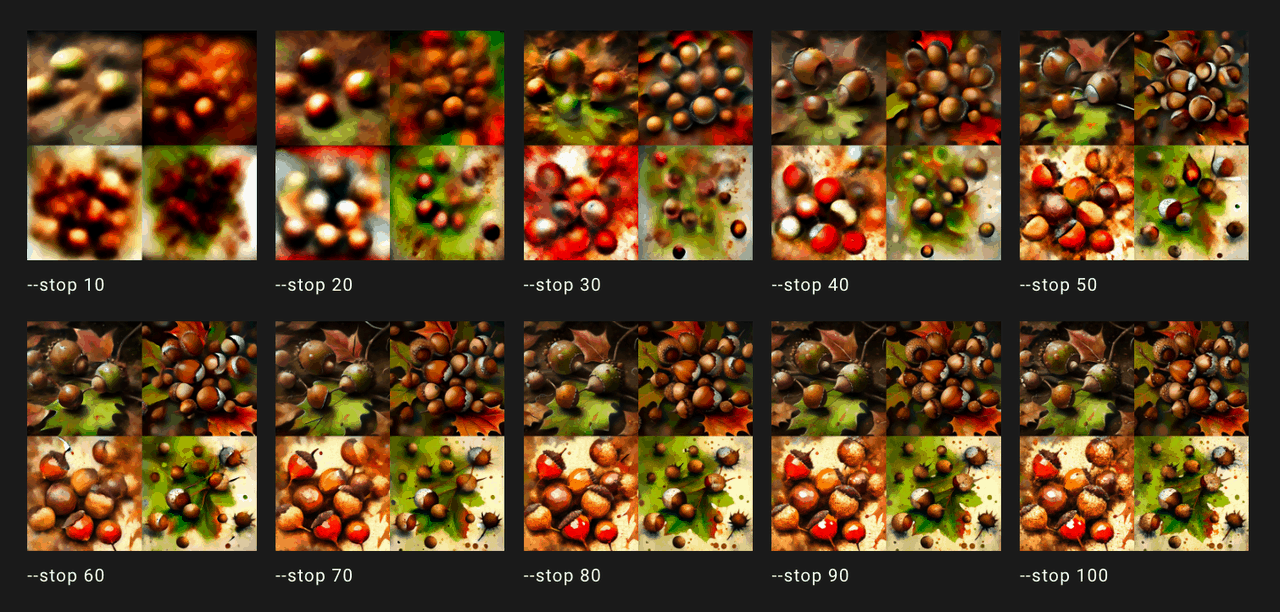imagine prompt splatter art painting of acorns --stop 90.png