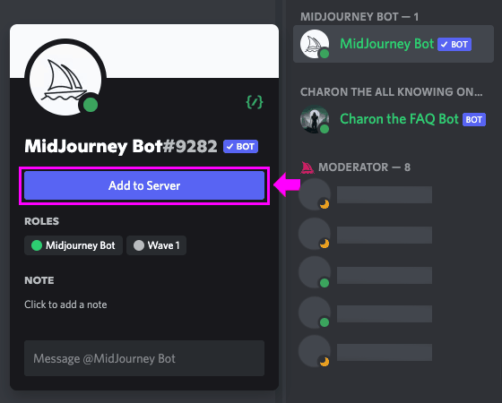 从用户列表中选择 Midjourney Bot.png 从用户列表中选择 Midjourney Bot.png