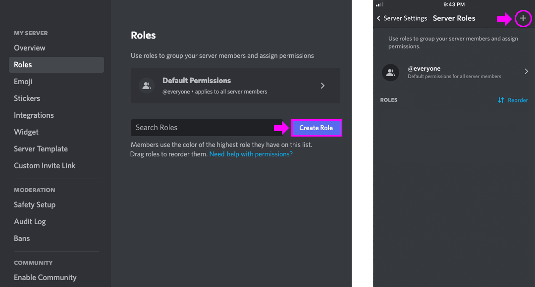 选择 Roles 角色选项卡并 Create Role 创建角色.png 选择 Roles 角色选项卡并 Create Role 创建角色.png