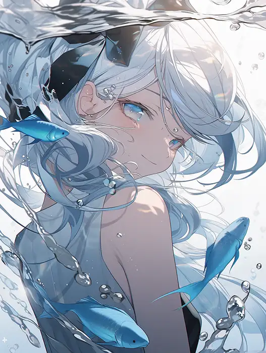 水下的动漫女孩与鱼的肖像.png 水下的动漫女孩与鱼的肖像.png