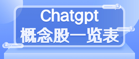 Chatgpt概念股一览表，ChatGPT概念十大龙头股票