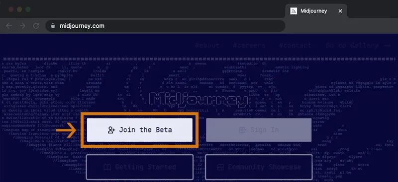 在Midjourney官网上点击Join the beta.jpg 在Midjourney官网上点击Join the beta.jpg