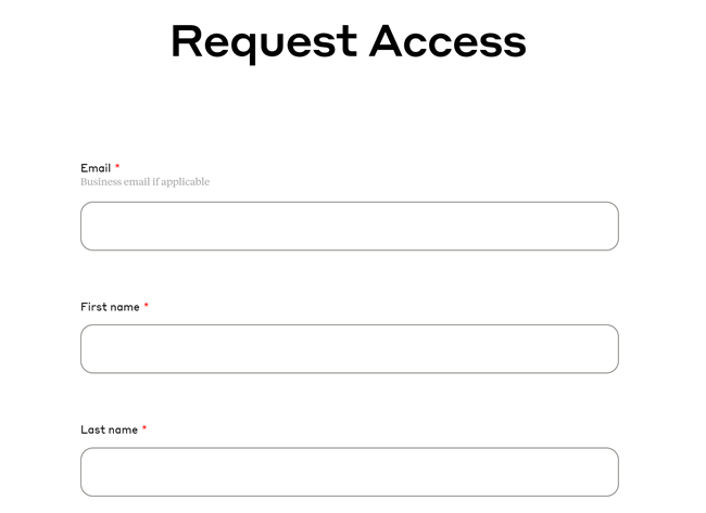 现在还不是全开放使用,需要点击“Request Access”填写表单申请使用.png 现在还不是全开放使用,需要点击“Request Access”填写表单申请使用.png