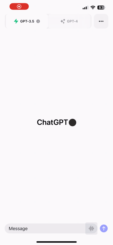 ChatGPT app 的语音输入和我们熟悉的语音输入法不太一样.gif