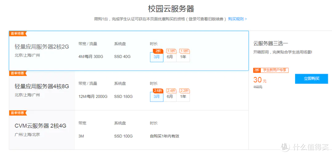 腾讯云针对学生有一个云+校园计划.webp
