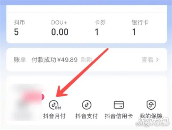 在抖音我的钱包页面里点击抖音月付.jpg